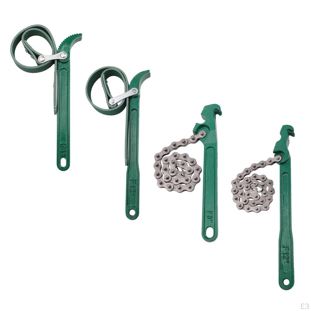 Strap Wrench Engine Opener High Carbon Steel Handle Auto Tools Multipurpose Removal