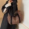 Canvas Large Capacity Shopping Totes Winter New Luxury Handbags Oversized Leopard Prints Shoulder Bags for Women Deformable CLE