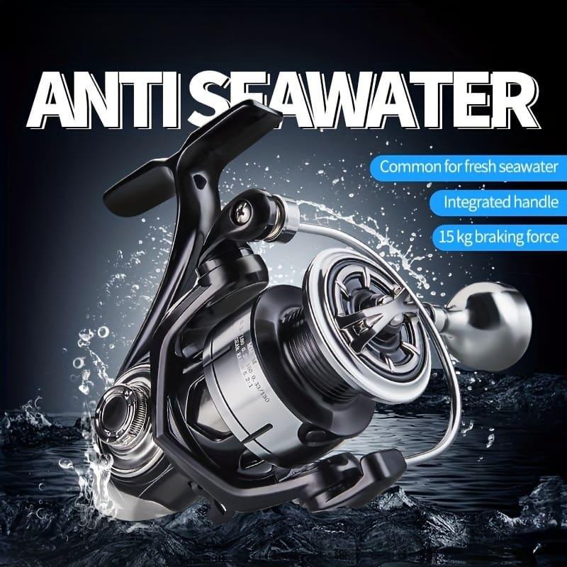No-Gap Spin Fishing Reel 33.07LB Metal Ball Grip 3+1BB Bearing Fishing Reel High Speed Gear Ratio Bait Long Distance Outdoor Fishing Reel