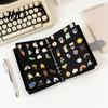 Enamel Pin Display Book 8 Felt Pages Badge Collector Album Collection Organizer Binder for Storing Brooches Buttons Badges