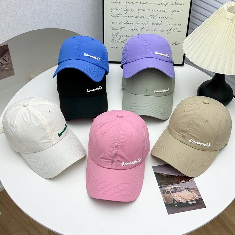 Letter Versatile Face Small Baseball Hat Female Spring and Autumn Student Quick Drying Sun Hat Sports Sunscreen Cap