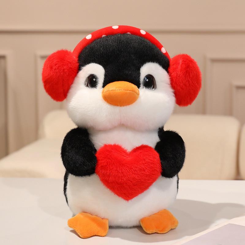 Penguin Plush Toy With Headphones For Kids And Gift Giving