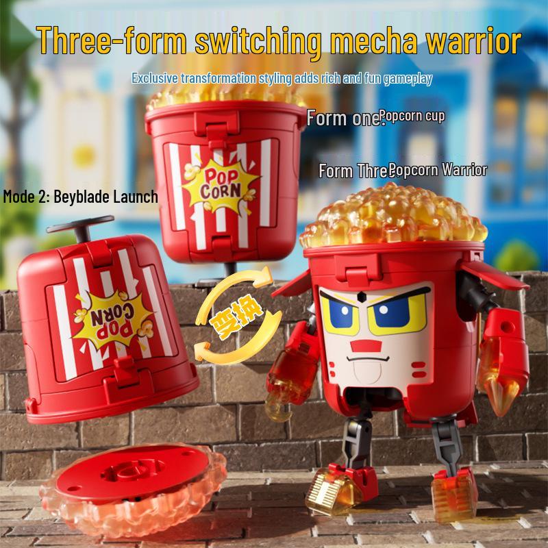 Three-Form Robot Mech Spinning Top - Children's Educational Deformation Toy