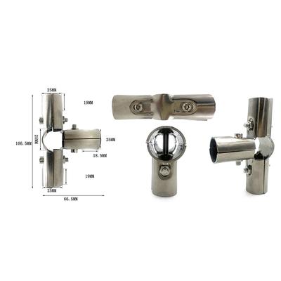 Stainless Steel Tube Connector For 25Mm Tube Pipe Clamp More Strong No Rust For Diy Clothes Display Rack So Strong