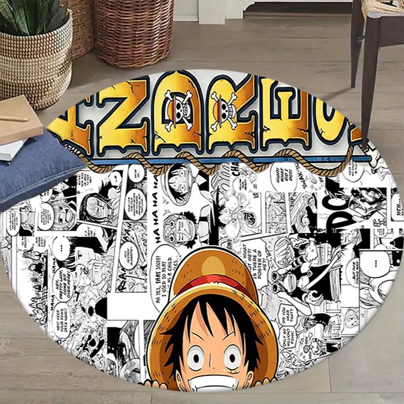1Pc Adventure Anime World Flannel Round Rug Soft Non Slip Circular Office Carpet Floor Mat Bedroom Living Room Xmas Gift S1921