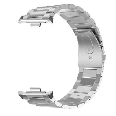 Smartwatch Strap Double Snap 3 Beaded Stainless Steel Replacement Wristband for Mi Band 8 Pro
