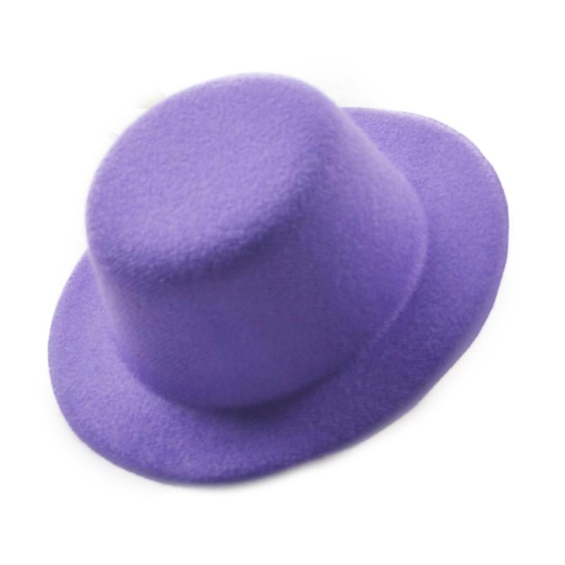 Womens Felt Fascinator Hat DIY Round Solid Color Small Plush Hat Hair Decor Wedding Bridal Cocktail Headwear Fasciantor Base