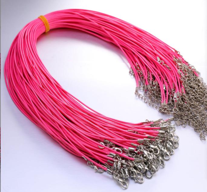 Black Korean Wax Cord: 2.0/1.5mm Necklace Jewelry String for Pendants