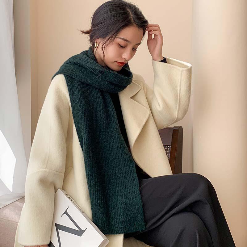 Neue Mode Klassischer Warmer Damen Schal Herbst Winter Elegent Imitation Kaschmir Gestrickter Verdickter Schal Weiblicher Thermischer Schal