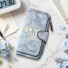 Vintage Long Wallet Stylish Print Portable Large Capacity Daily Use Purse