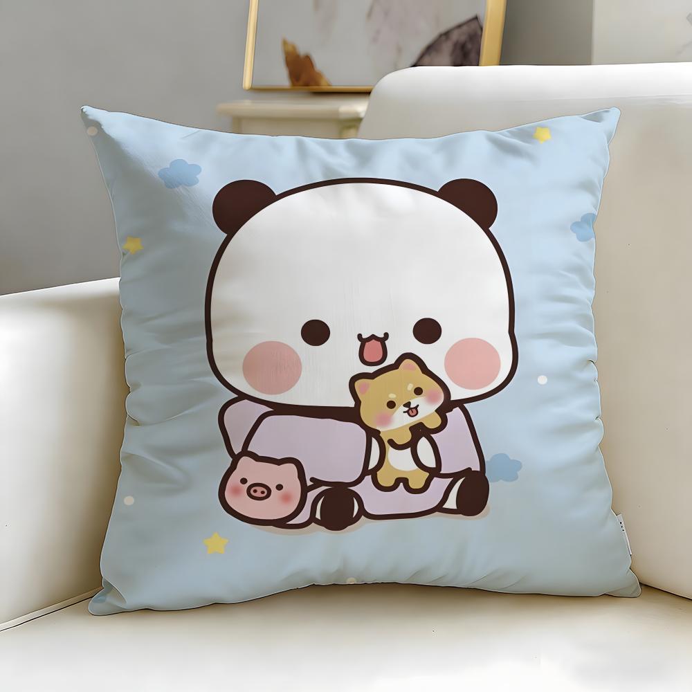 popular cartoon yier bubu Cushion Cover Soft  EasyWash Pillow Case  Versatile for Couch Bed Travel and Office