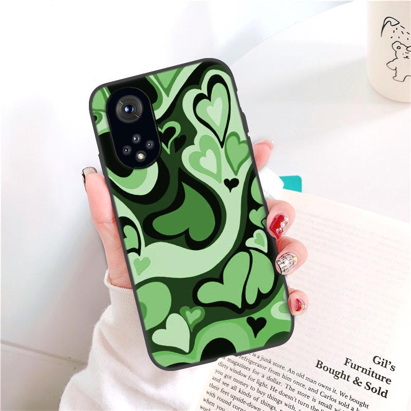 P30 Lite Case for Honor 9S Cover Silicone Funda Honor 9C 9A 10i 8A 10 50 Cases for Huawei P 30 Pro P40 P20 Love Heart Black Capa
