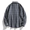 Men's Long-sleeved Plaid Shirt Plus Size Couple's Cotton Spring and Autumn Plus Size