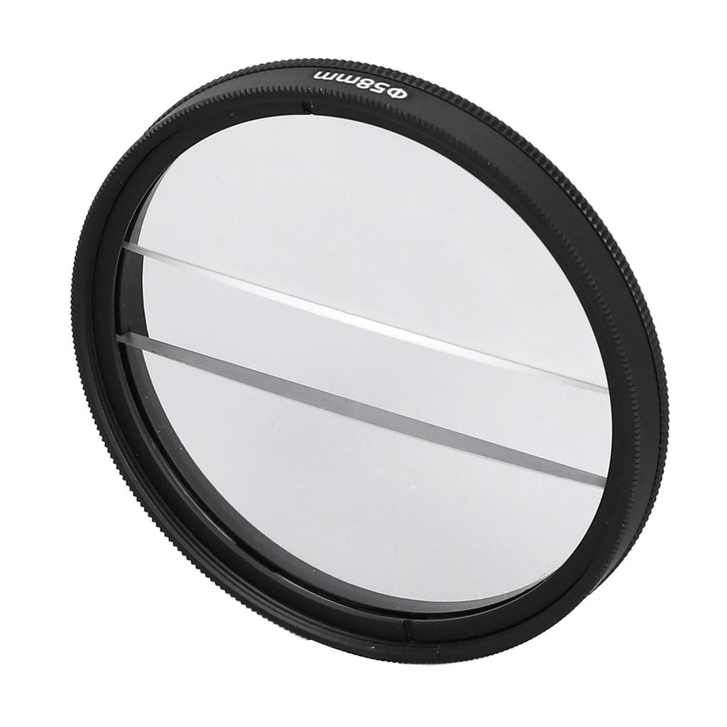 49mm Double Half Moon Special Effects Filter Center Split Diopter Lens Filter for Photography SLR Camera Accessories