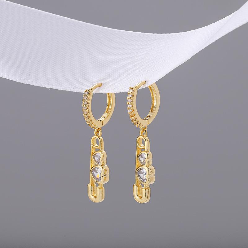 

ANENJERY циркон сердце булавка длинный кулон серьги-кольца женские креативные украшения ручной работы