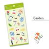 Kamiiso Sangyo Masking SAIEN Finland Heidi Lazy Garden Set of 9 x Made in 78002024 Stickers, (Garden, Autumn, Party, Day, Sweets, Letters), 6, Approx.
