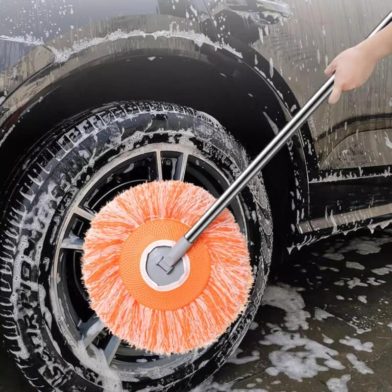 180° Rotatable Cleaning Mop Brush with Long Handle - Thickened Coral Fleece Wall & Ceiling Scrubber for Floors, Windows & Corners