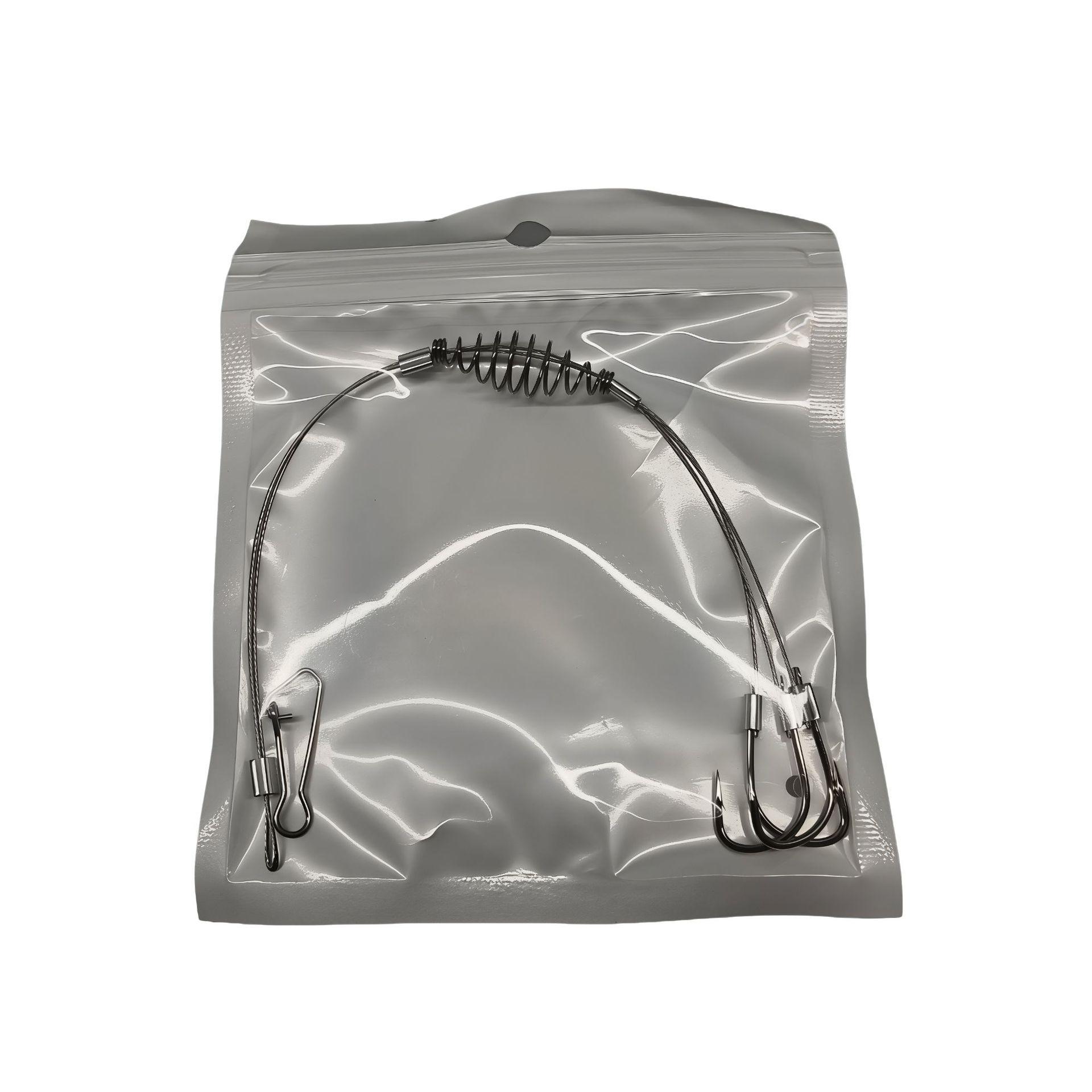 Kanto Iseama Barbed Hooks with Pre-tied Knot and Three-way Swivel for Silver and Bighead Carp Fishing Iseama No. 15