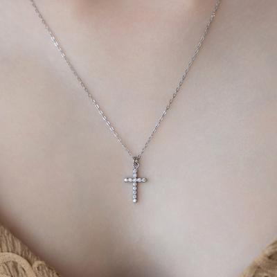 Bijou Cross Pendant Necklace Nz2493 Surgical Steel