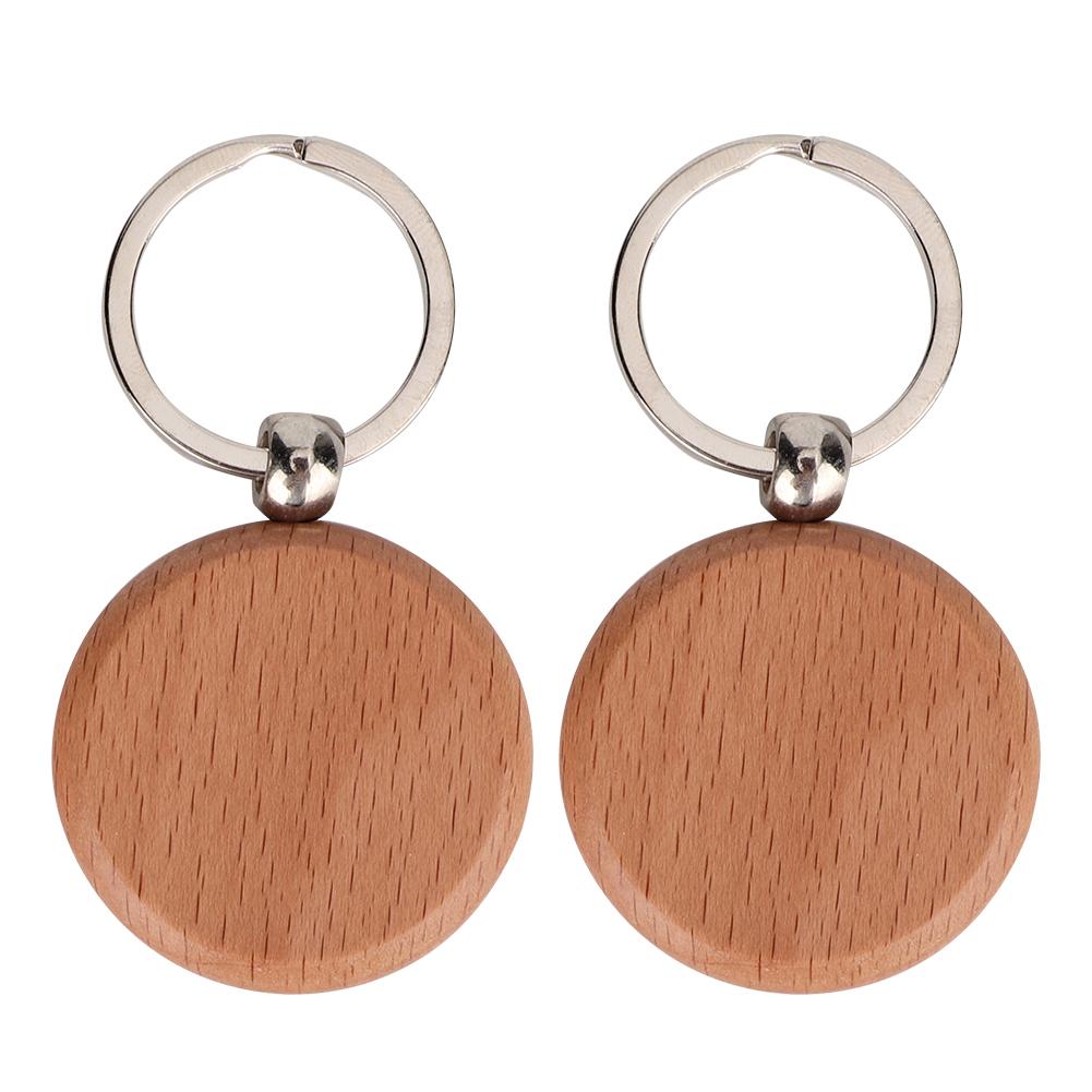 10PCS Beech Wood Key Chain Key   Keychains   Clothing Bag Decoration