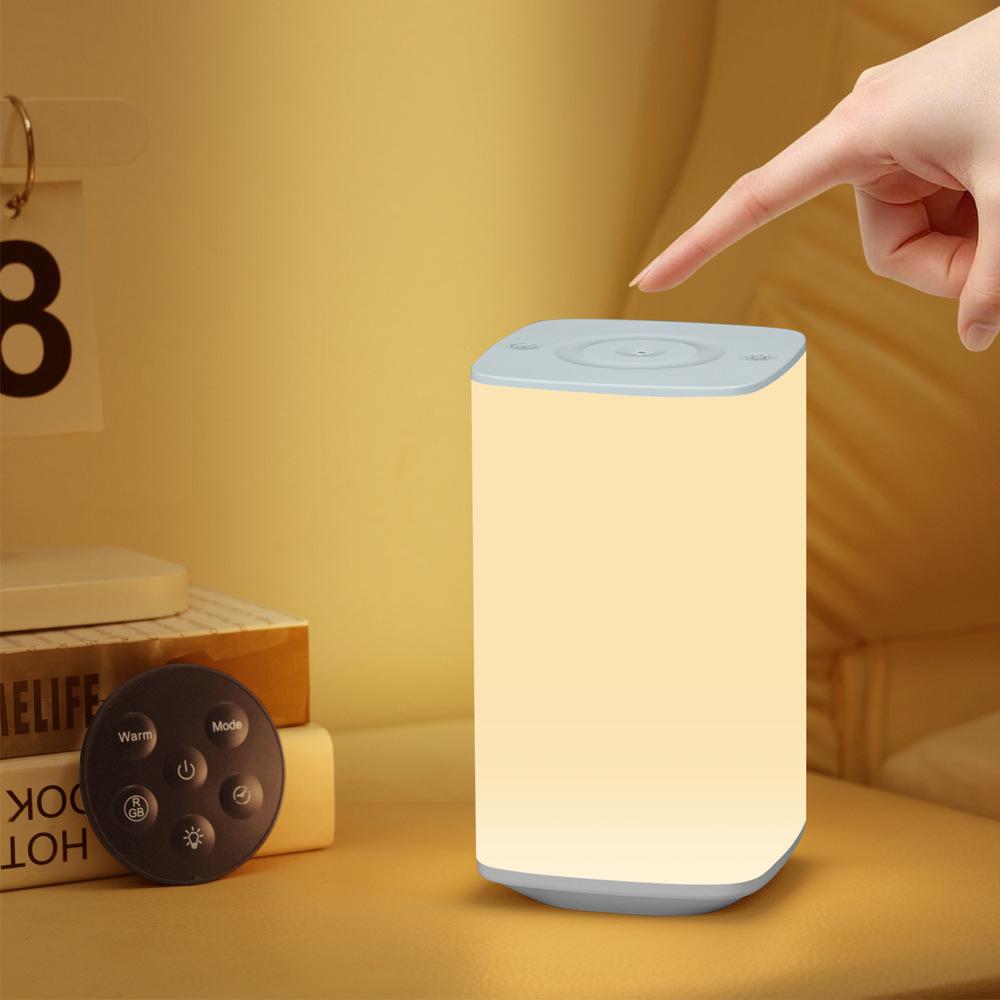 Rechargeable Touch Table Lamp RGB Dimmable Night Light with Remote Control Timed Bedside Lamp For Bedroom Living Room Lighting