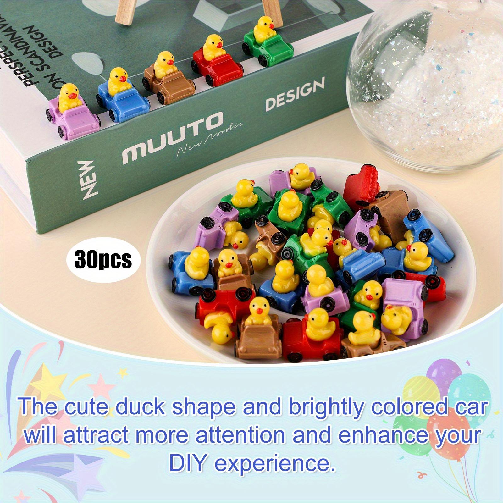 

Набор мини-уточек для машинок, 30 шт., смешанные цвета, прохладные цвета в земляных тонах, набор миниатюрных фигурок на тему животных, глянцевая отделка 30pcs