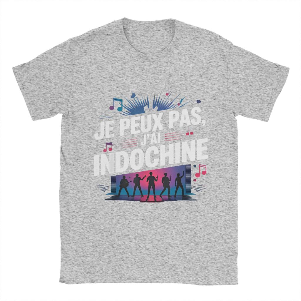 Novelty Indochine Arena Tour 2025 Fan T-Shirts Men Crewneck Cotton T Shirts Pop Rock Band Short Sleeve Tee Shirt Unique Clothes
