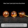 Natural Yellow Topaz & Citrine Crystal Round Bead Bracelet with Azeztulite for DIY Beading Accessories