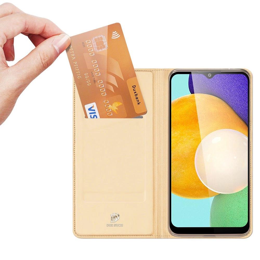 Dux Ducis Skin Pro Kabura Etui Pokrowiec Z Klapką Samsung Galaxy A03S Złoty