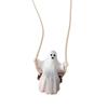 White PVC Swing Ghost Car Pendant - Rearview Mirror Decoration