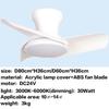 24" 32" DC Motor Small Ceiling Fan Lamp Electric Ceiling Fan With Light Bedroom  LED Tricolor Dimming Lighting Fan
