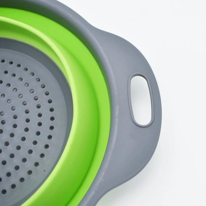 Passoire pliable pour fruits et légumes, panier de lavage, égouttoir à vaisselle, passoire en silicone, égouttoir pliable, ustensiles de cuisine