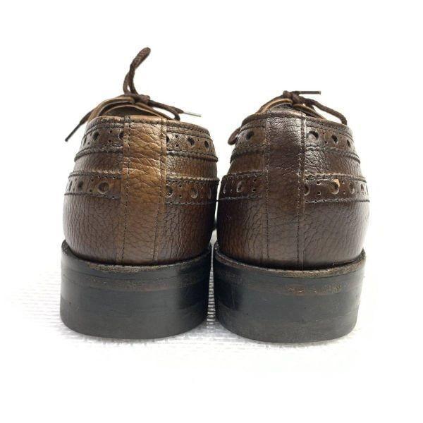 70s 80s Vintage BAYCREST Size 8D 25.5 26.0cm Long Wingtip Felt Tongue Brown(USED)