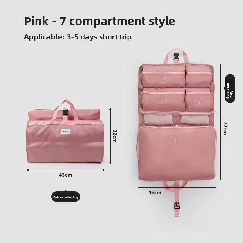 Travel Organizer Bag With Multiple Compartments For Lingerie And Clothing Storage In Bedroom