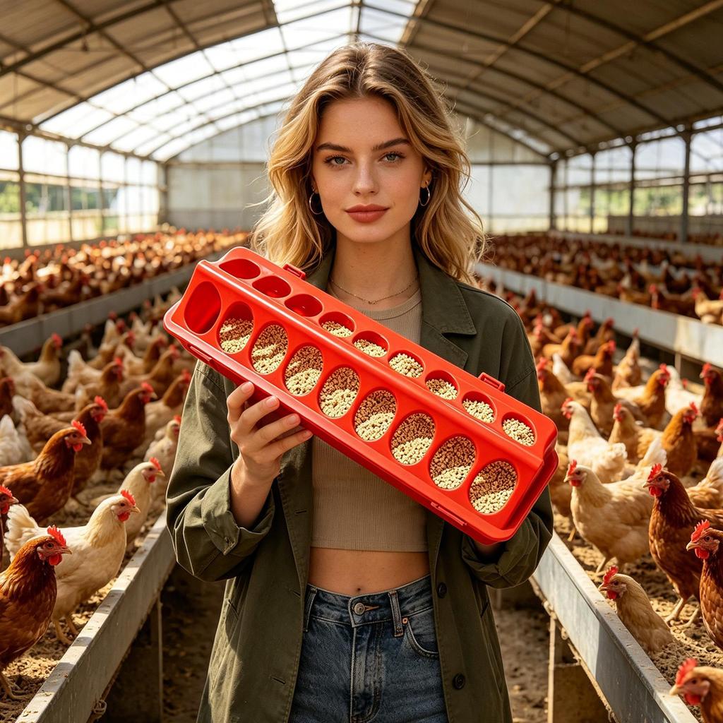 Poultry Feeder Trough Anti-waste Chicken Birds Waterer Feeding Bucket Chicken Water And Food Dispenser Bowl