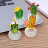 Mini Coche Adorno de Cactus Colgante de Planta Suculenta para Consola Central de Coche Cactus de Dibujos Animados Transparente en Maceta Accesorios de Decoración DIY