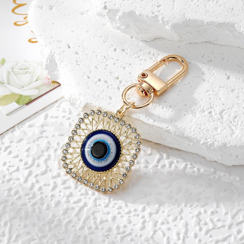 Turkish Blue Evil Eye Keychain Blessed Lucky Key Holder Keyring Amulet For Bag Accessory Gift Jewelry Keychain