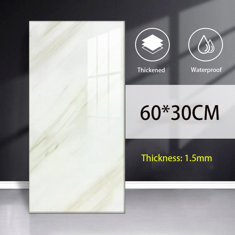 Imitation Marble Tile Wall Paste Bathroom Living Room Background Wallpaper Self-adhesive Waterproof Kitchen Wall Sticker Home Renovation