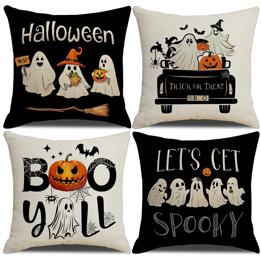 New Halloween Pillowcase Polyester Printed Holiday Home Living Room Sofa Decoration Pillowcase Cushion Cover