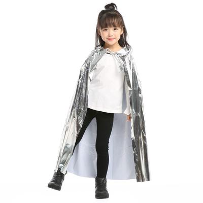 Morytrade Sparkly Cape for Halloween, Cosplay, Costume Parties, and Events (80cm Silver)