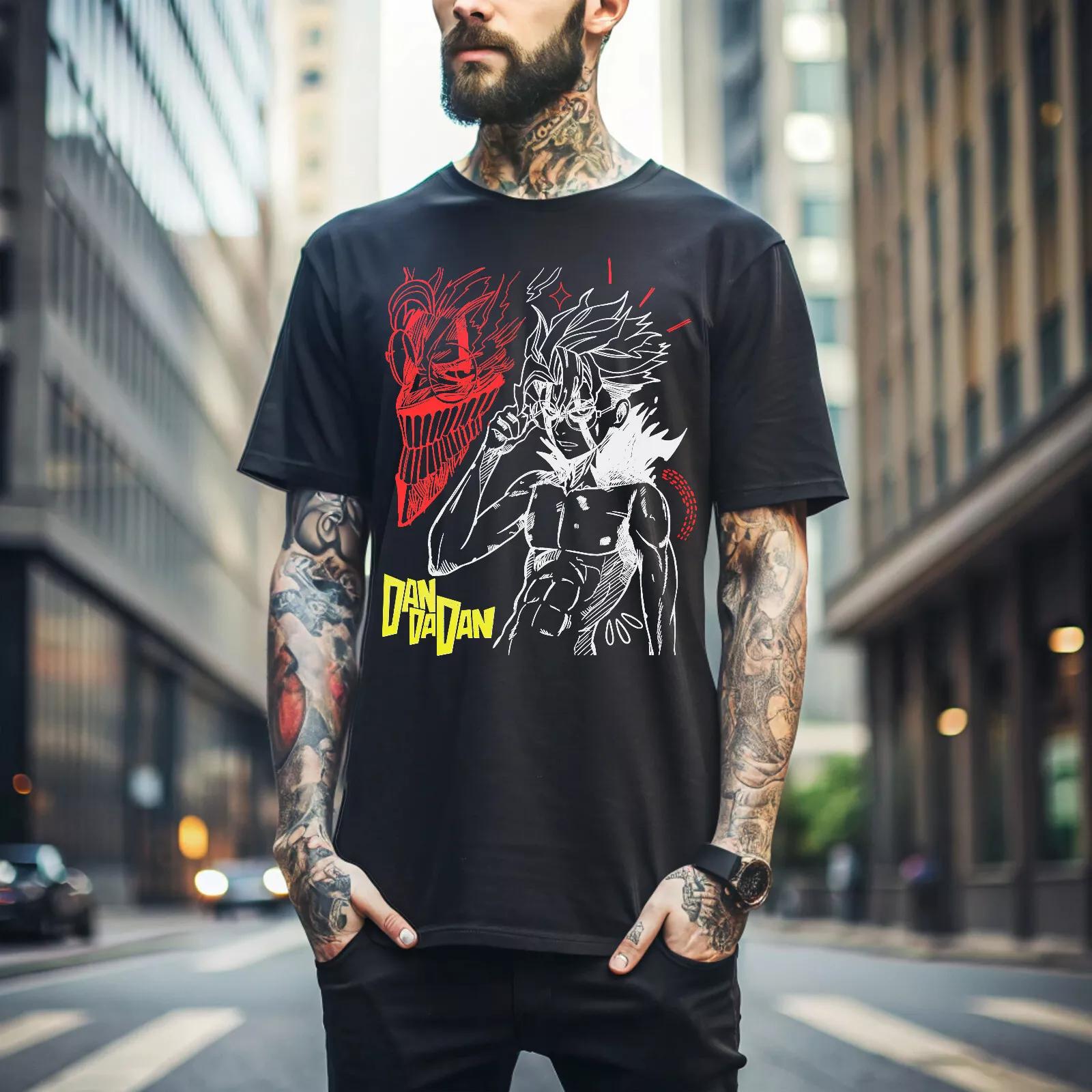 

100% хлопок ТОПЫ УНИСЕКС ФУТБОЛКИ МУЖСКИЕ ЖЕНСКИЕ Dandadan Футболка Японское Аниме Манга Подарок Эксклюзивная Футболка Все Размеры 030 S