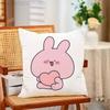 Cute AAsamimichan Funny Pillow Case Antidustmite Pillowcase Invisible Zipper Silky Short Plush Sofa Cushion Cover