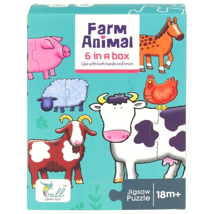 Puzzle Edukacyjne Układanka Dla Dzieci Zwierzęta Na Wsi Farma 12 El.