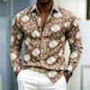 2026 Nuova Camicia da Uomo Stile Europeo e Americano Camicia Floreale Rosa Rossa Uomo Slim Fit Manica Lunga Stile Casual da Vacanza