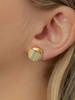 Cerabonito Stratigraphy Round Ceramic Earrings (Yg)