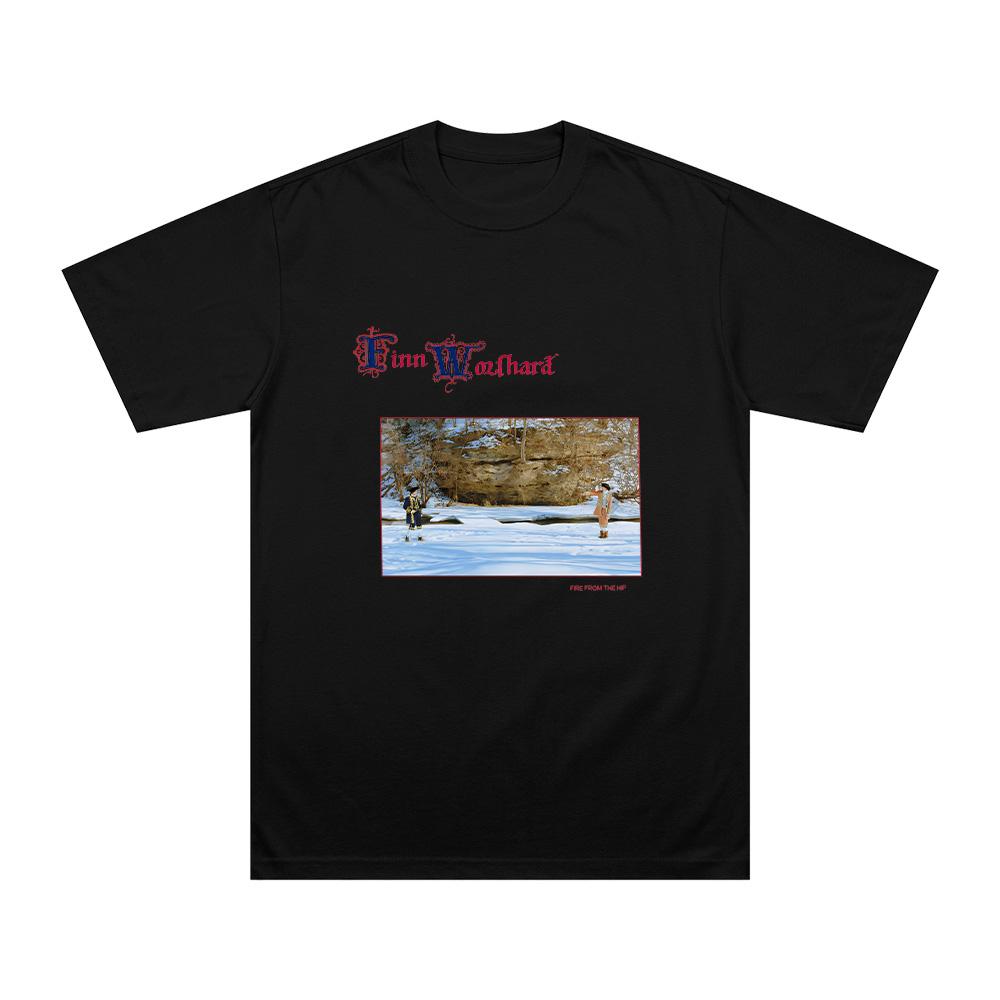 

FFTH Album Cover T-Shirt Finn Wolfhard Fire From The Hip Tees Cotton Fashion Unisex Top Casual T Shirts XS чёрный