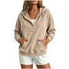 2026 Autumn Women's Corduroy Hooded Sweatshirt with Button-Front and Drawstring - Loose Fit European and American Style.