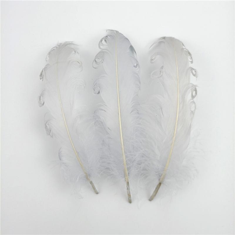 20Pcs Colored Spiral Goose Feathers for Crafts 12-18cm Dream Catcher Feather Artificial Decoration DIY Wedding Party Accessories