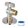 B0KB Corrosion Resistant Water Control Valves 1/2 Inch High Efficiency Flows Brass Shutoff Valves For Sink Toilet Installations