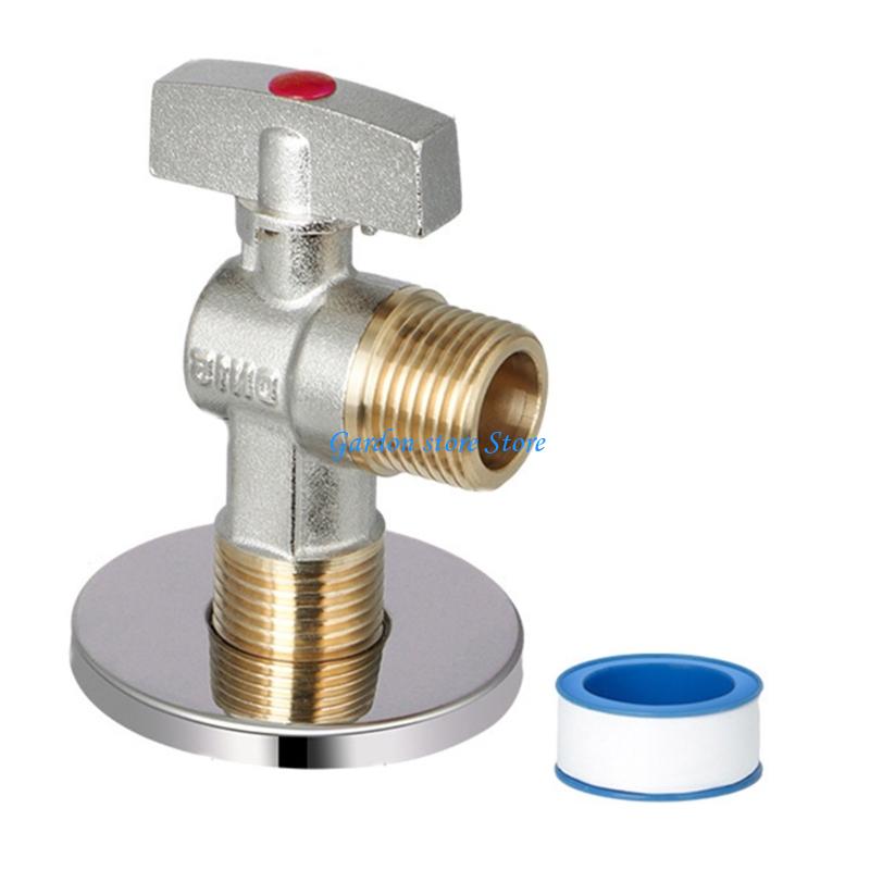 B0KB Corrosion Resistant Water Control Valves 1/2 Inch High Efficiency Flows Brass Shutoff Valves For Sink Toilet Installations